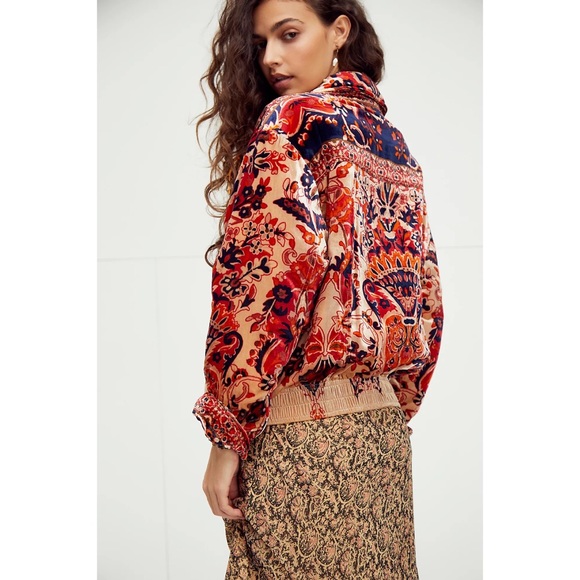 Free People Bailey Velvet Moto Jacket - Picture 3 of 9